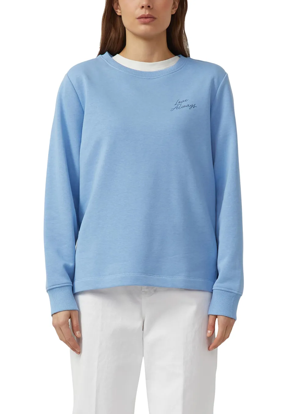 s.Oliver RED LABEL Sweatshirt Relaxed Fit arktisblau Print