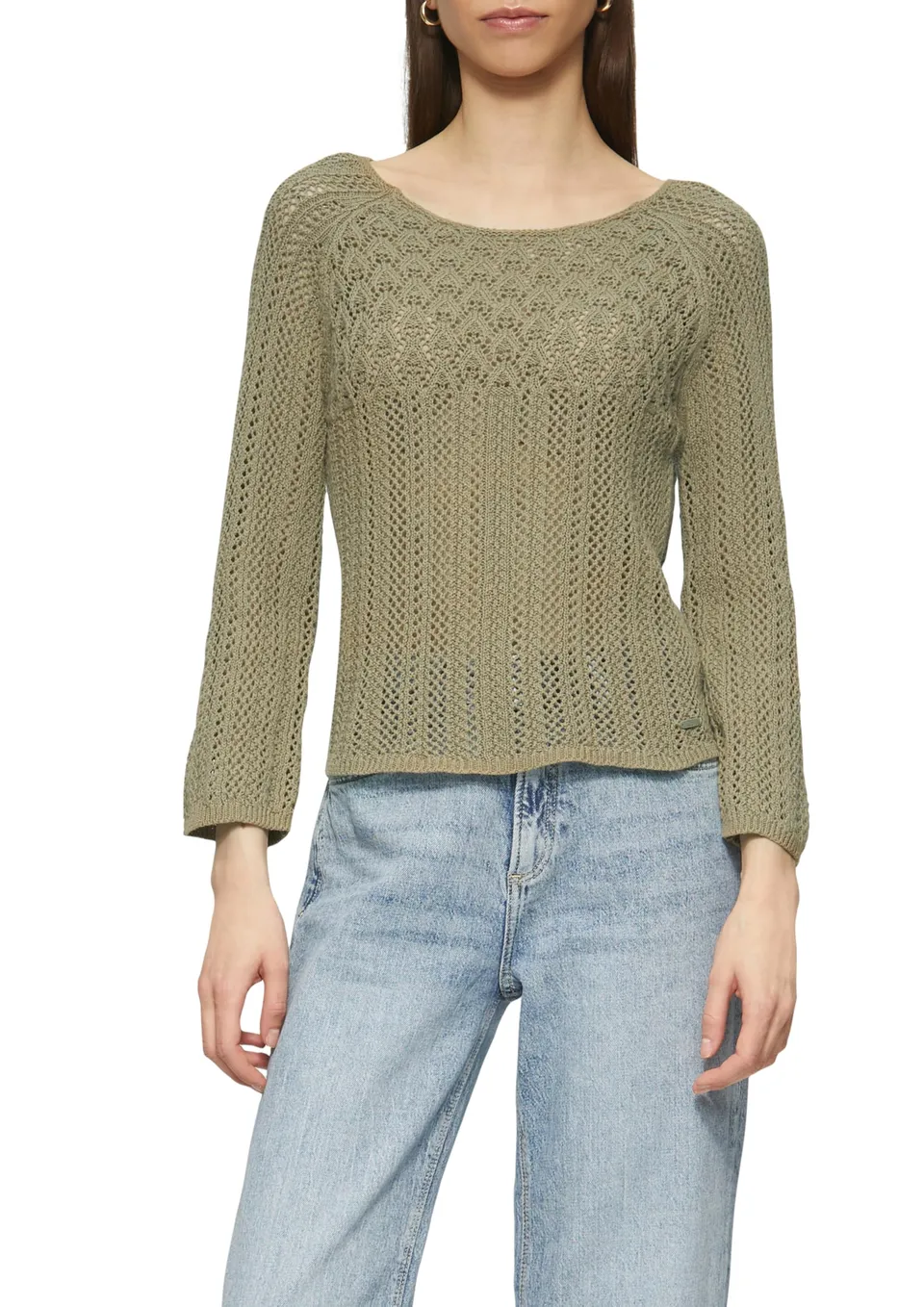 s.Oliver QS Ajour Pullover Strickpullover Lochmuster