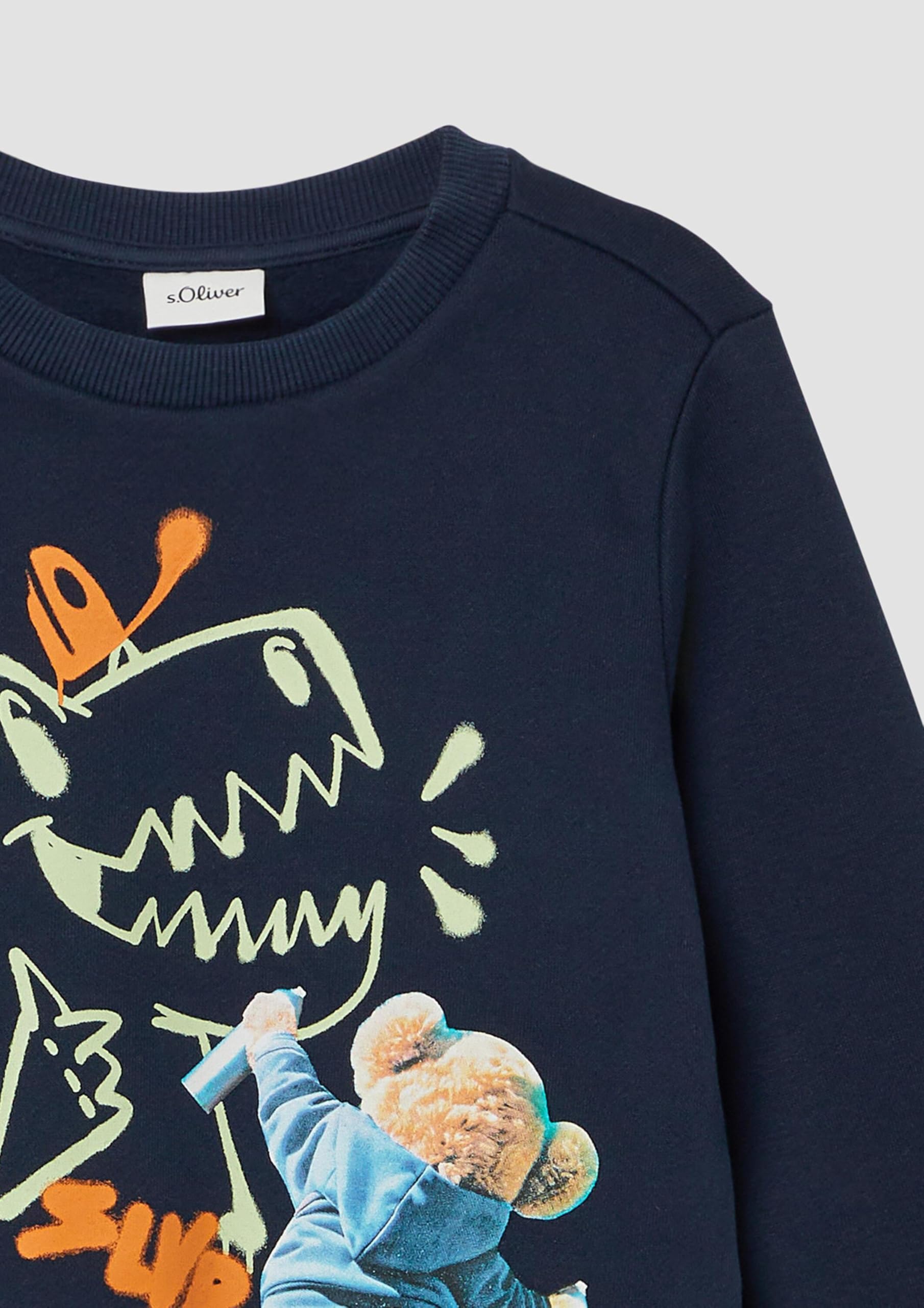 s.Oliver Jungen Sweatshirt Fotoprint kuschelig 1er Pack