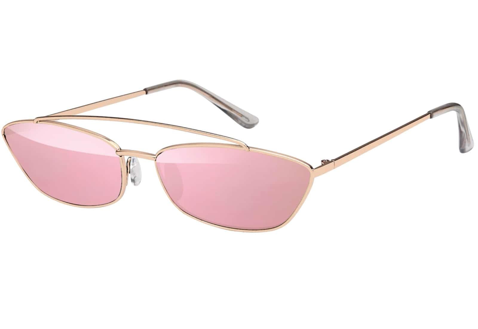 BEZLIT Cat Eye Sonnenbrille Schwarz Metallbügel UV400