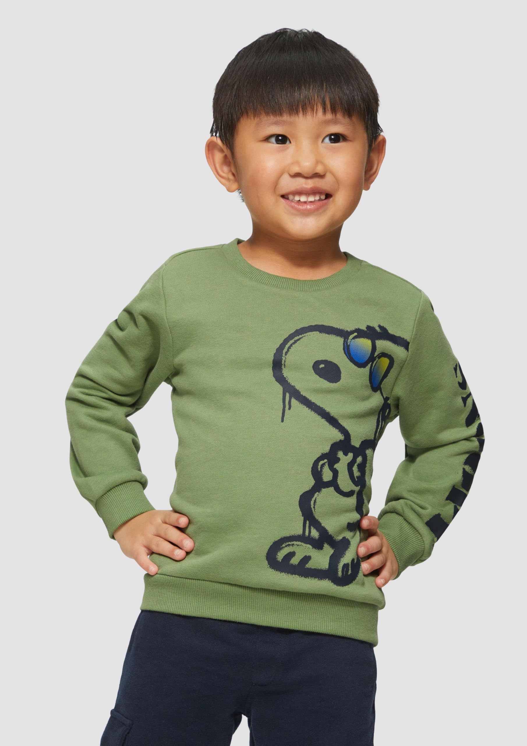 s.Oliver Junior 2153445 Sweatshirt hellgrün Gr. 92 Print