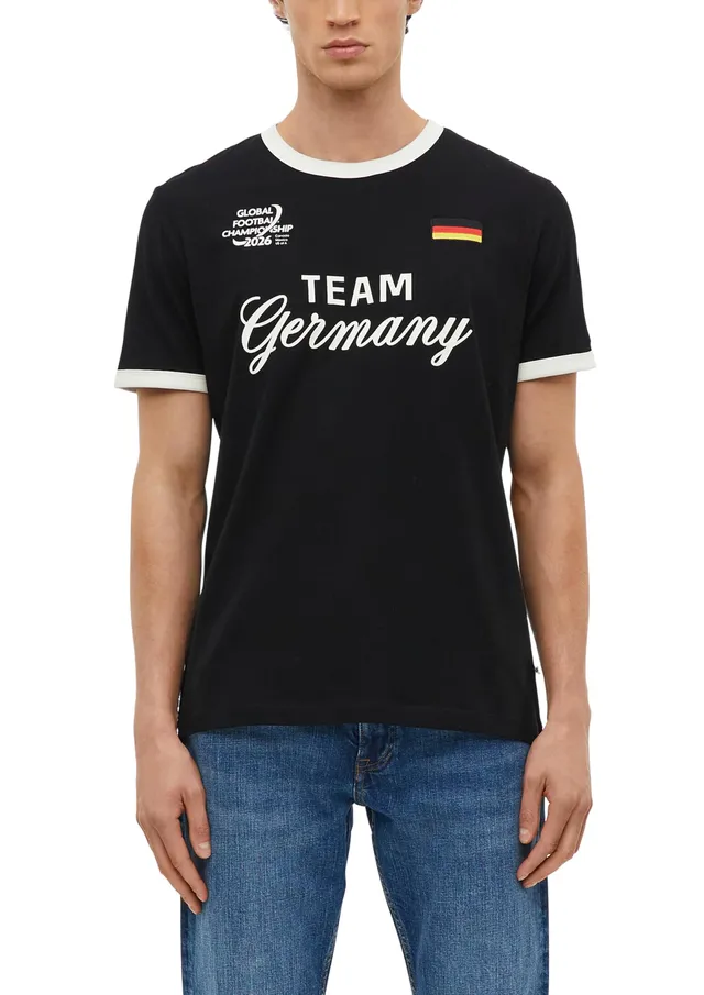 s.Oliver Junior Fußball T-Shirt schwarz XL Print
