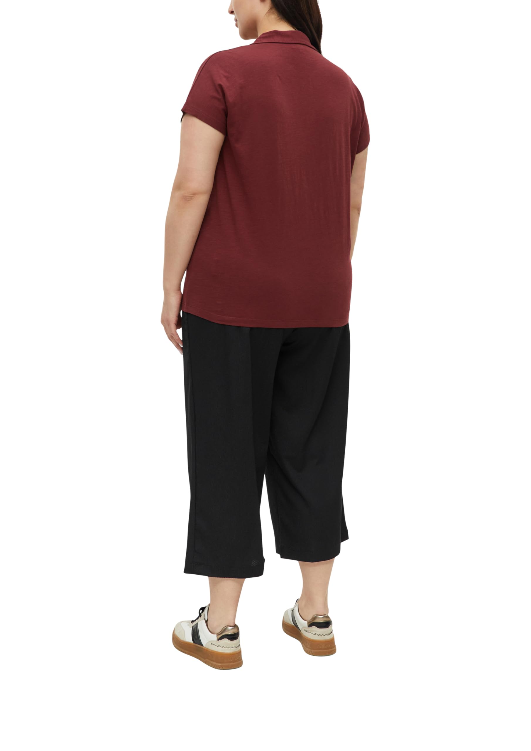 s.Oliver RED LABEL Poloshirt ärmellos Flammgarn-Jersey