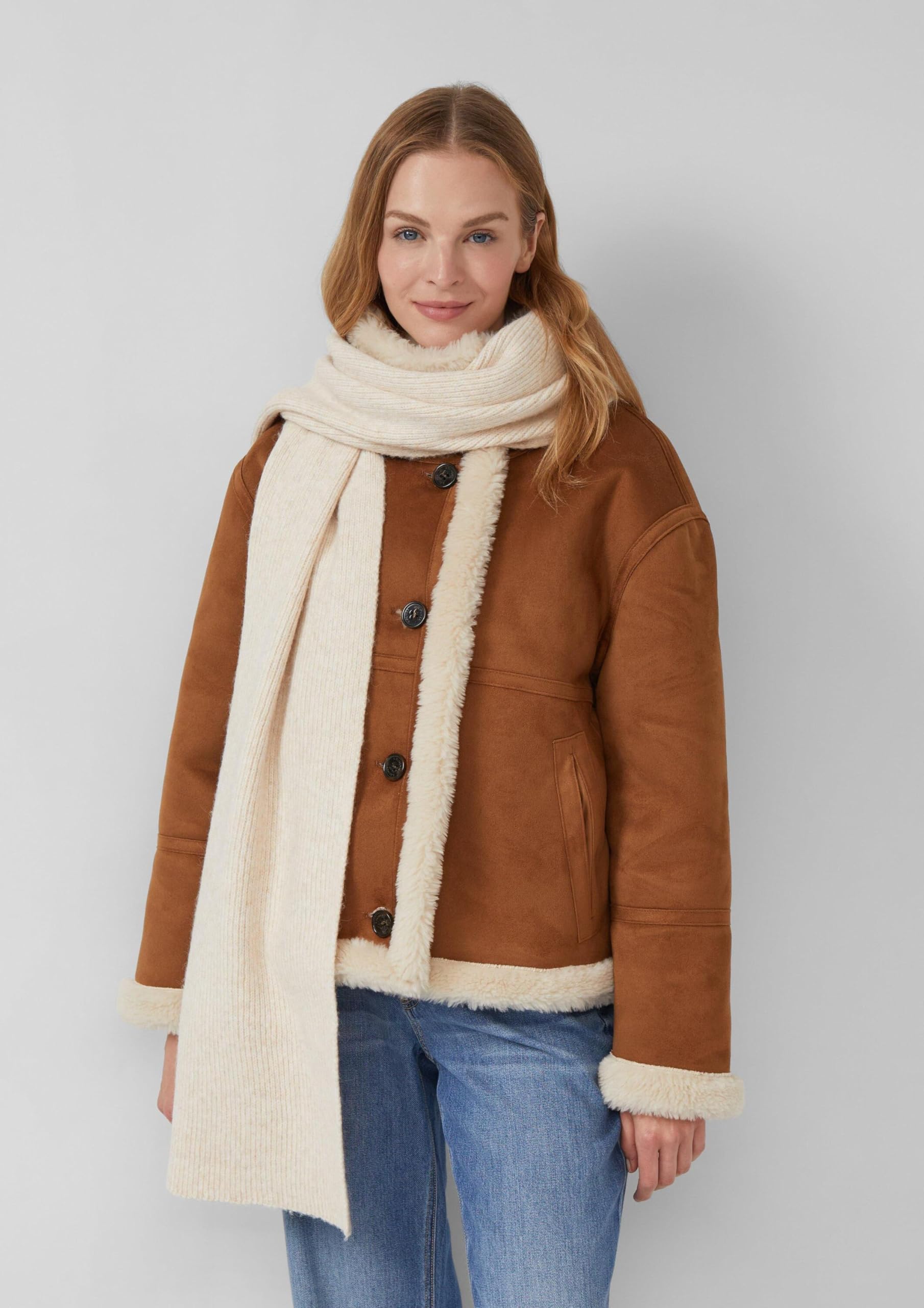 s.Oliver Junior Strickschal Wollmix beige