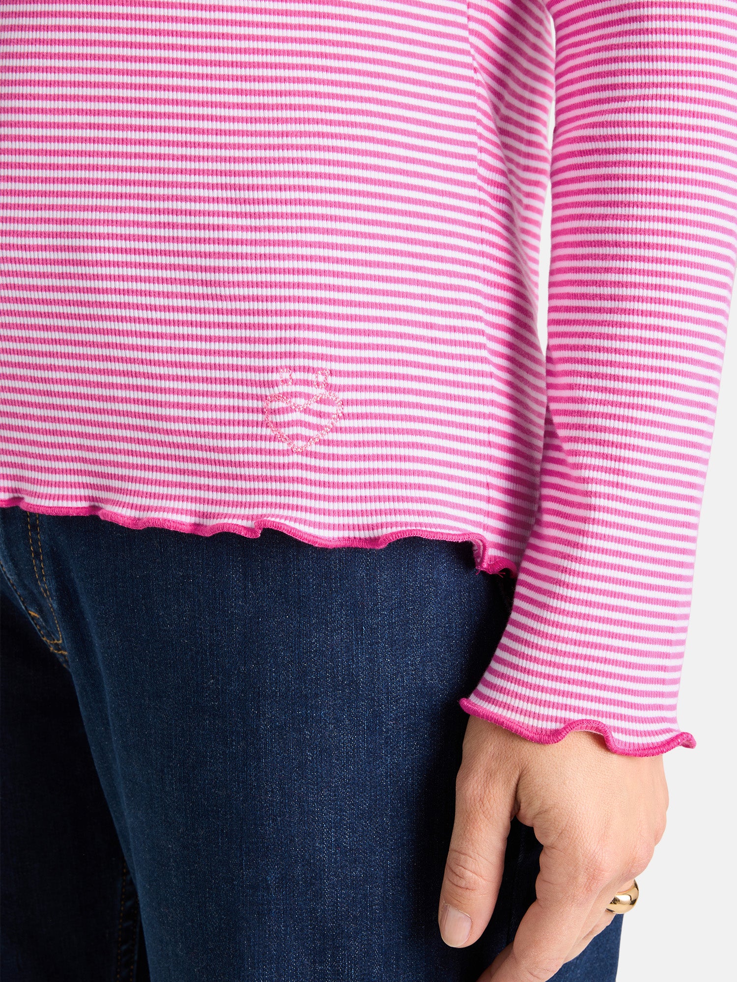 Lieblingsstück MarleL Langarmshirt pink Streifen