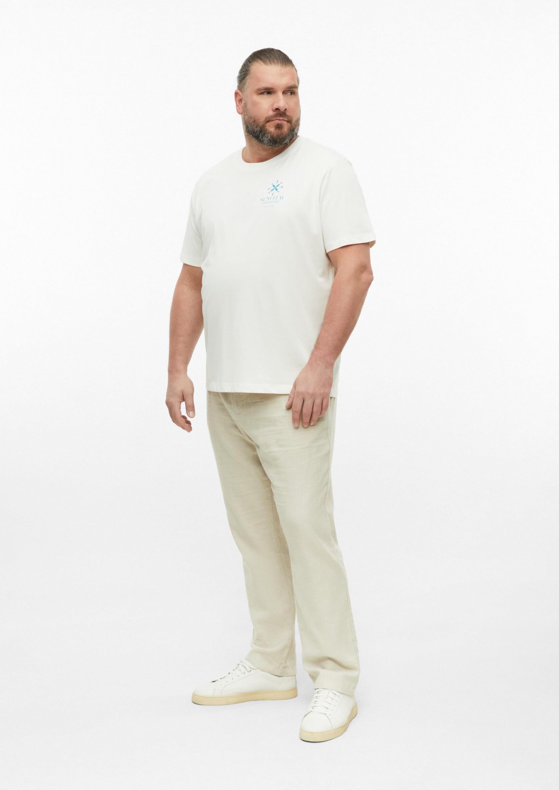s.Oliver Junior Baumwoll-Jersey T-Shirt creme mit Print