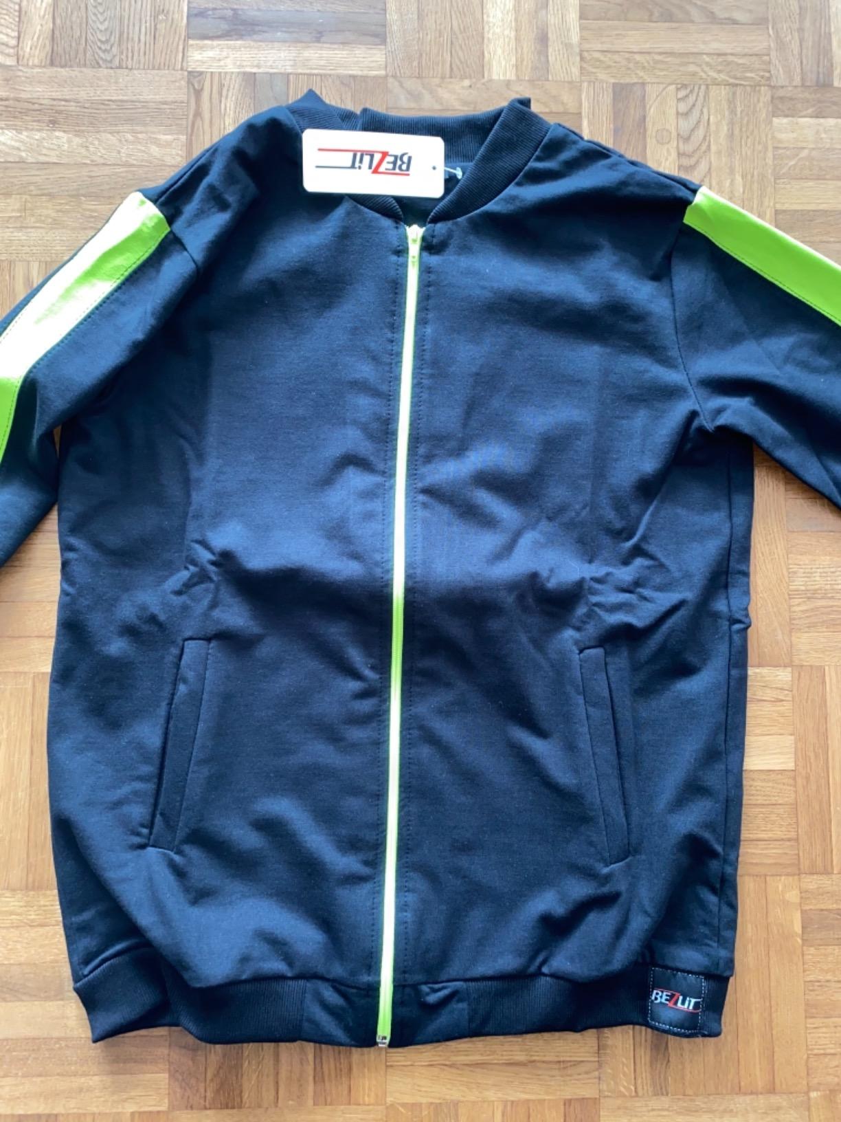 BEZLIT Jungen Sweatjacke Break Rules schwarz-hellgrün Zip
