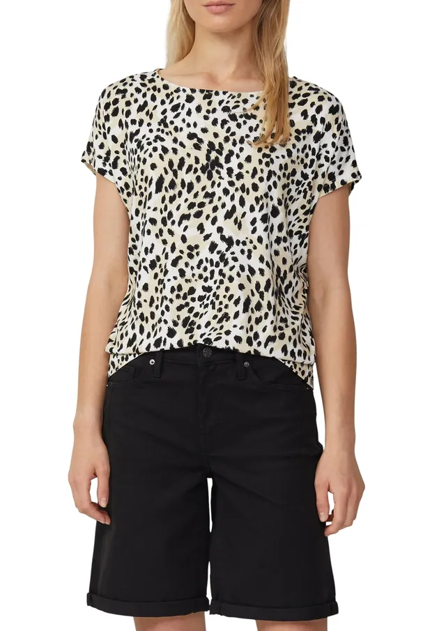 s.Oliver Jersey-Shirt Bluse kurzarm fliessend
