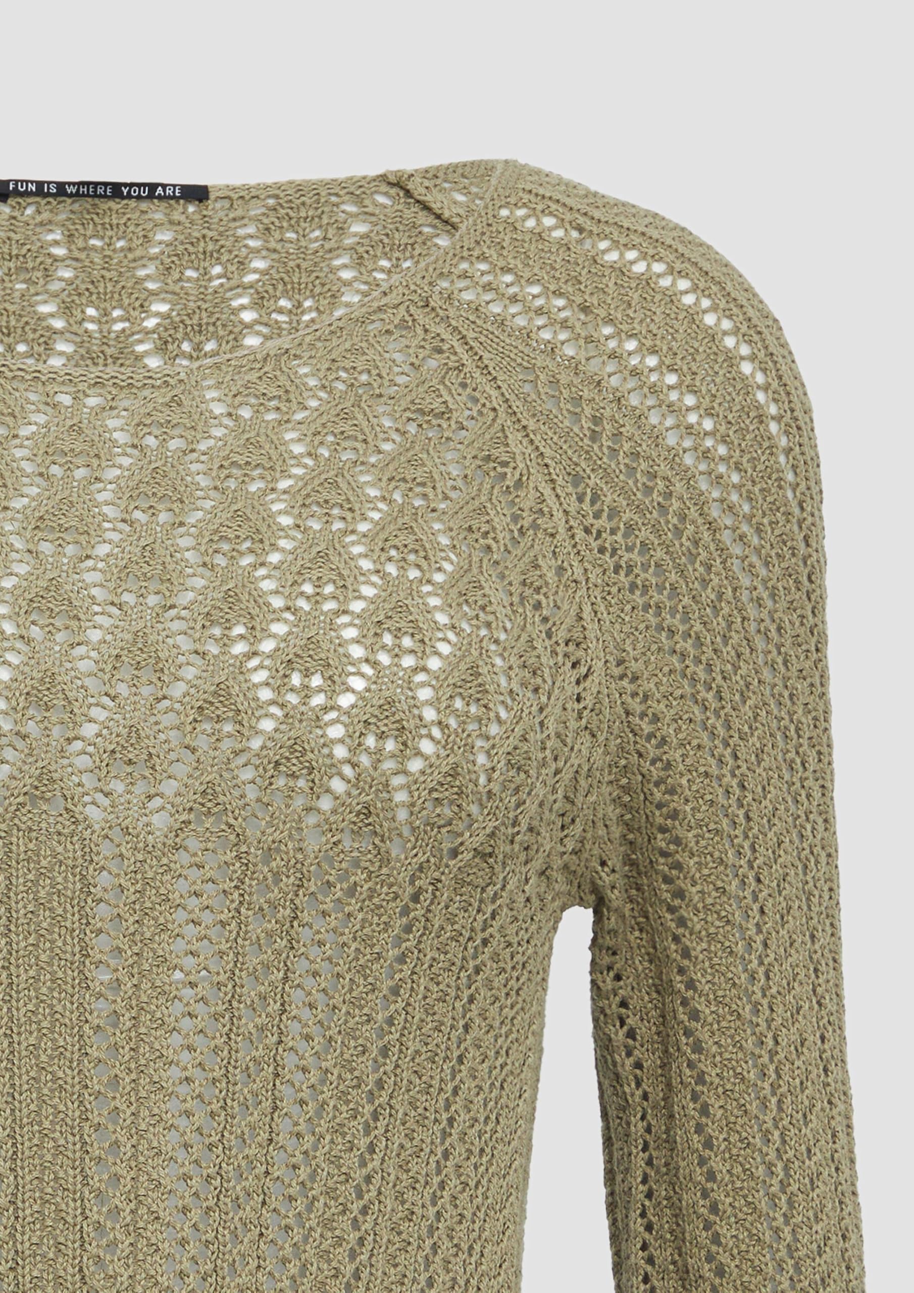 s.Oliver QS Ajour Pullover Strickpullover Lochmuster