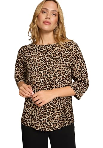 zero Leobluse Rundhals BeigeBlack Gr.40