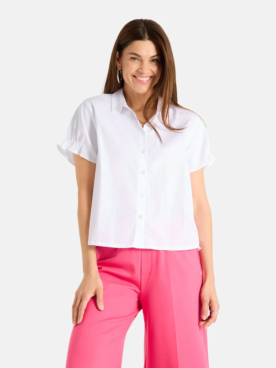 Lieblingsstück AprilL Bluse weiß mit Elasthan