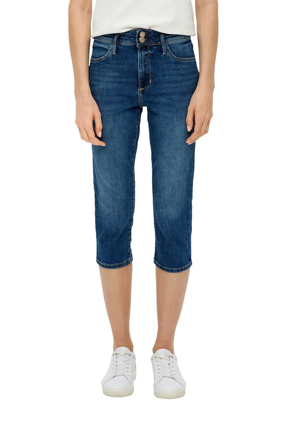 s.Oliver Red Label Betsy Capri-Jeans Größe 34 blau Slim Fit