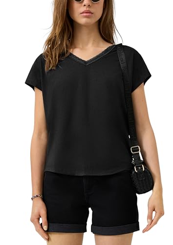 s.Oliver Junior QS Modalmixshirt Spitze Schwarz M