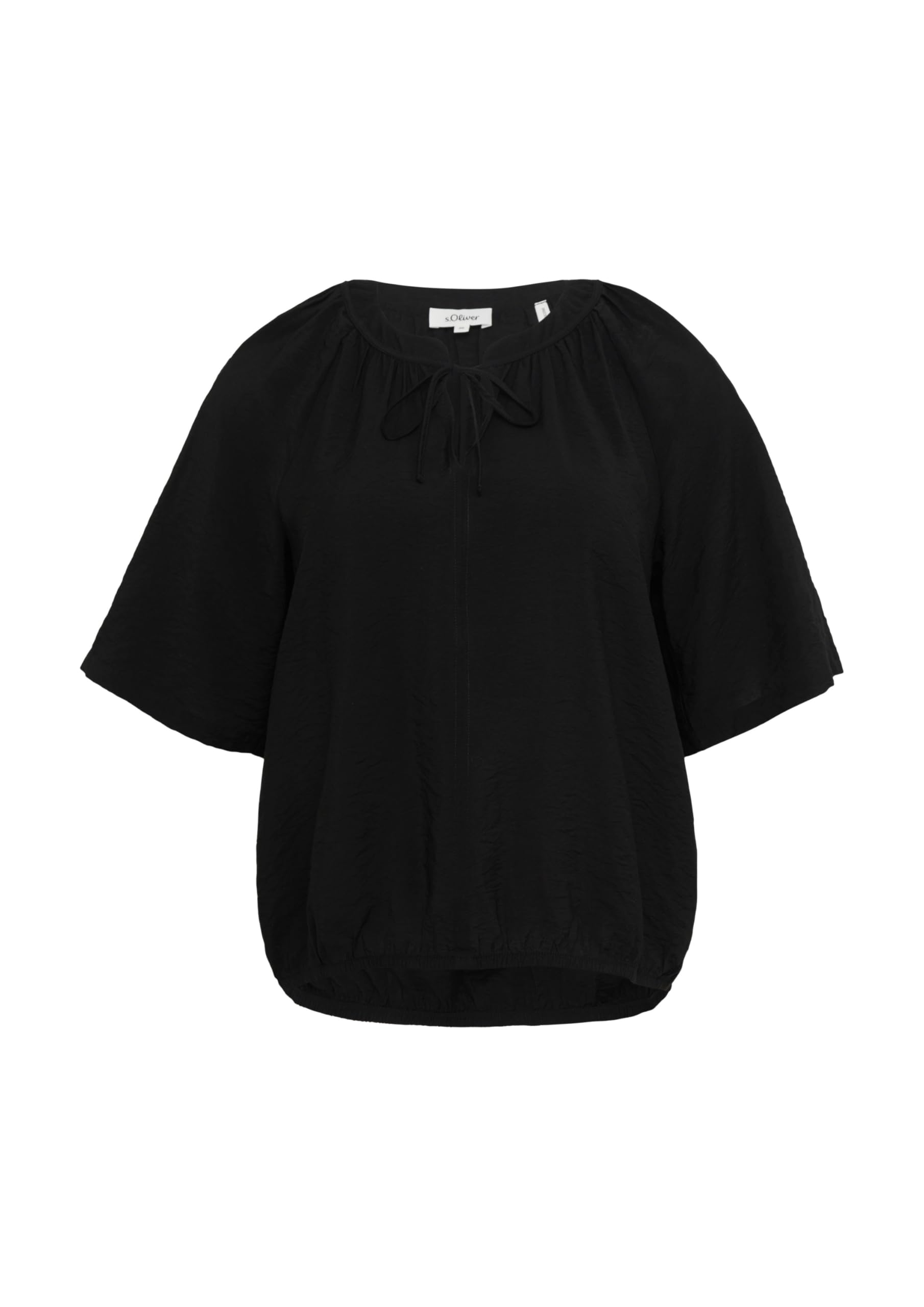 s.Oliver Junior T-Shirt Slim Fit V-Ausschnitt schwarz kurz