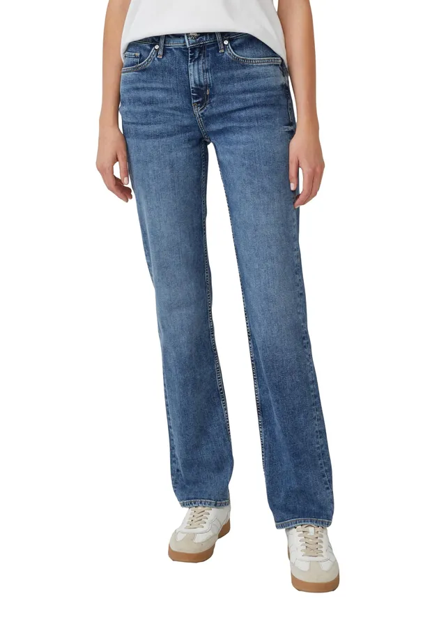 s.Oliver Karolin Mid Rise Straight Jeans Tiefblau Baumwolle
