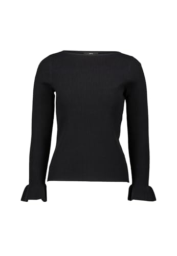 zero Pullover Volantärmel Gr.40 Black Beauty elegant