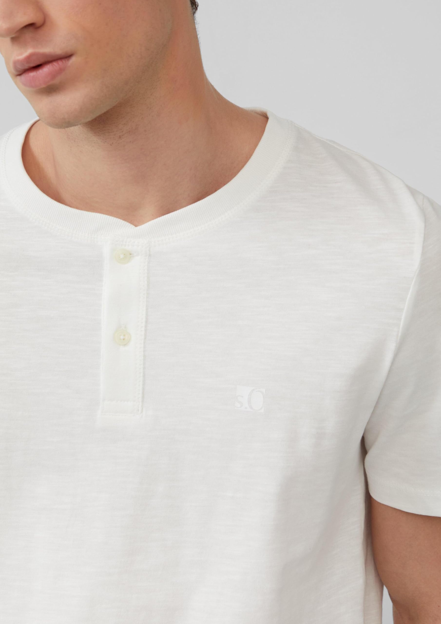 s.Oliver Henley-Shirt Flammgarn Knopfleiste