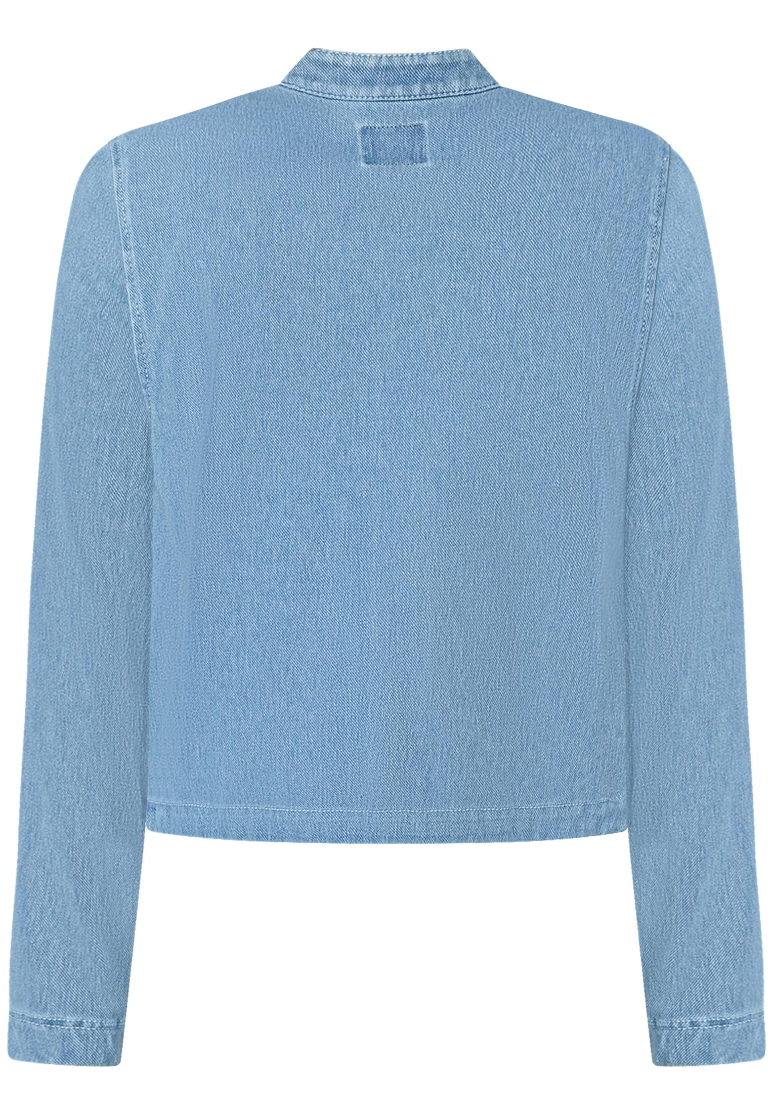 zero Reissverschluss Jeansjacke 40 Blue Denim lässig