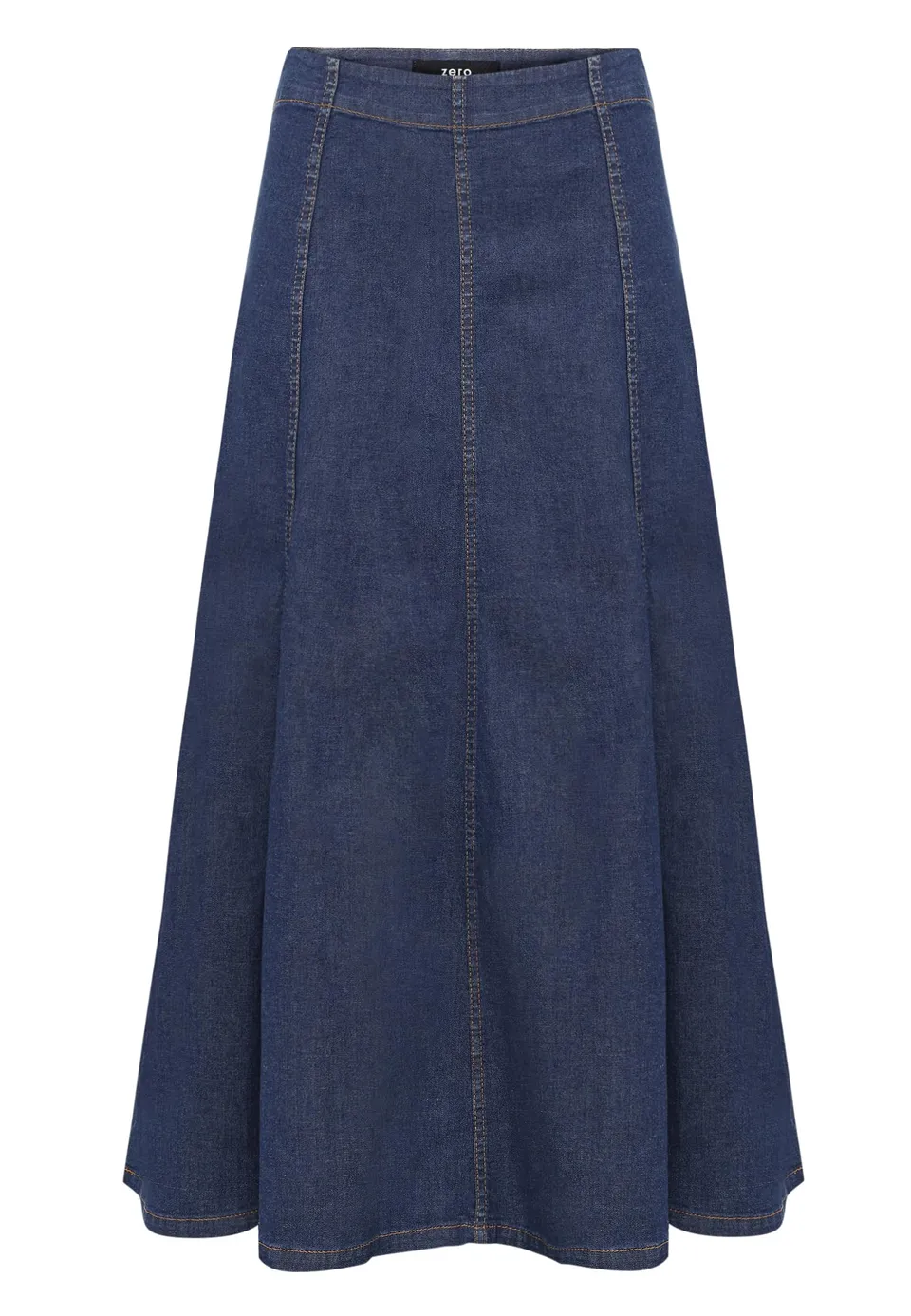 zero Jeansrock Maxi A-Linie Damenrock 40 Dark Blue Denim lang