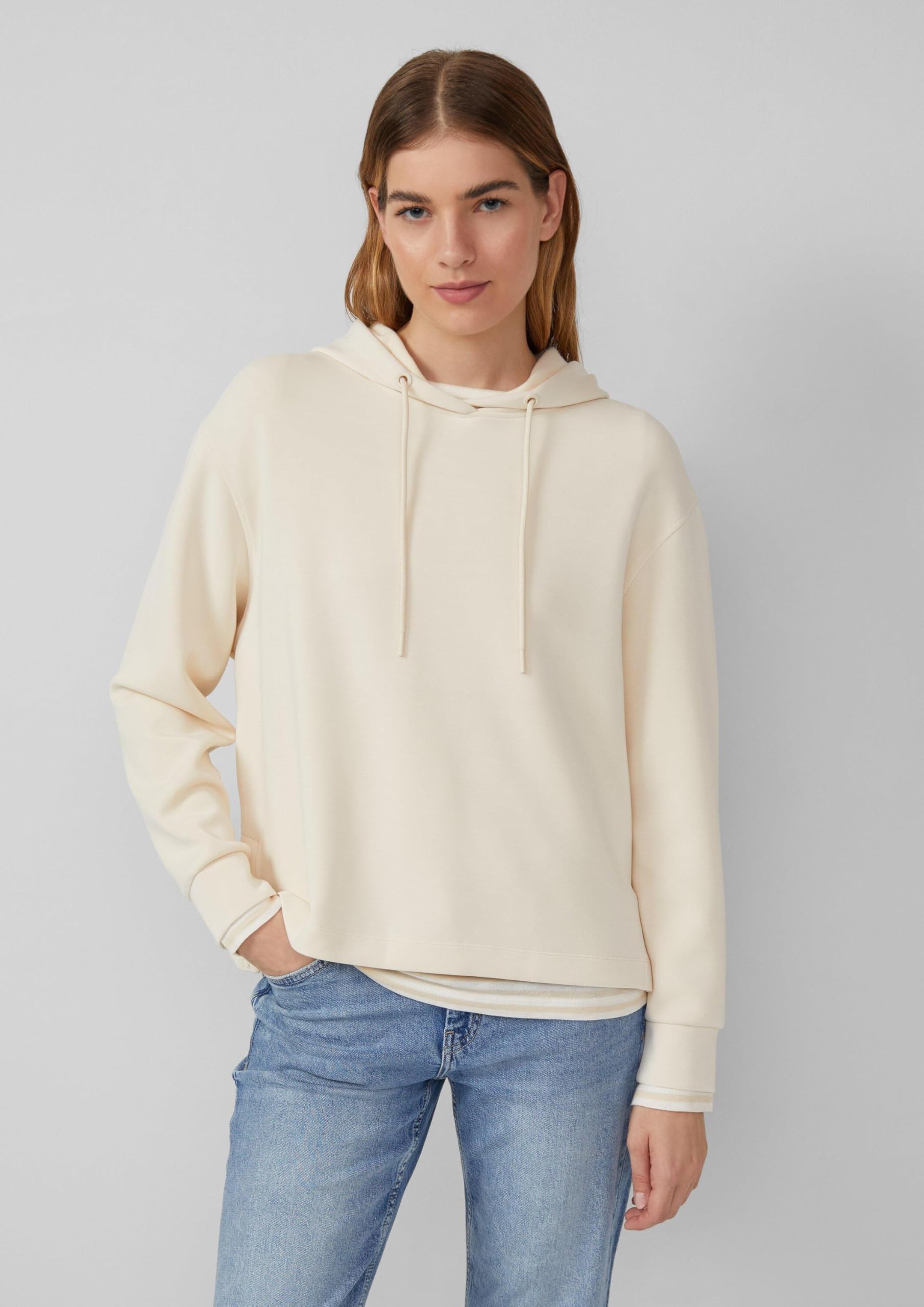 s.Oliver Scuba-Hoodie mit Seitenschlitzen Gr. 40 mit Kapuze