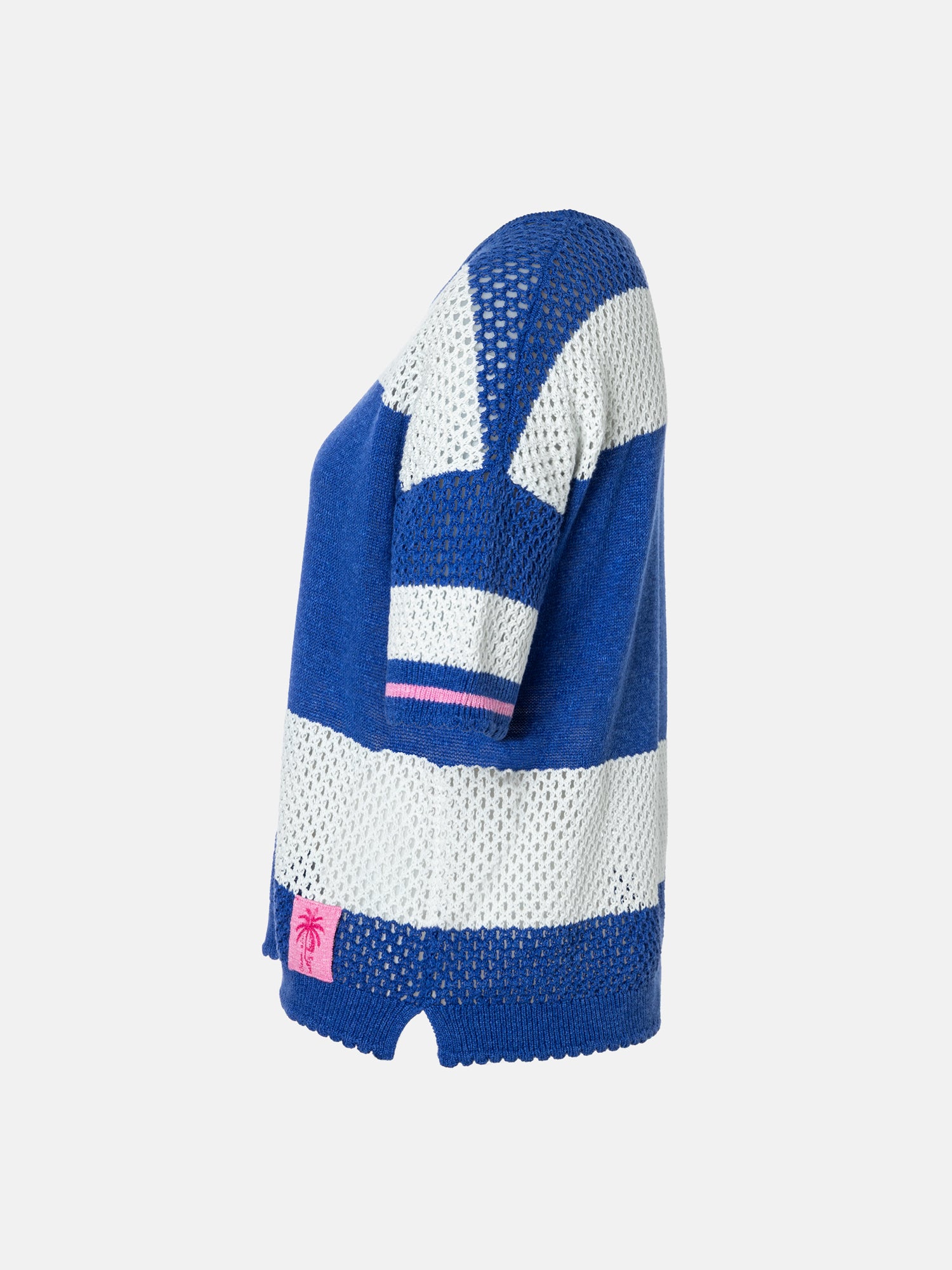 Lieblingsstück AliaL Kurzarm Pullover Leinen Lochstrick