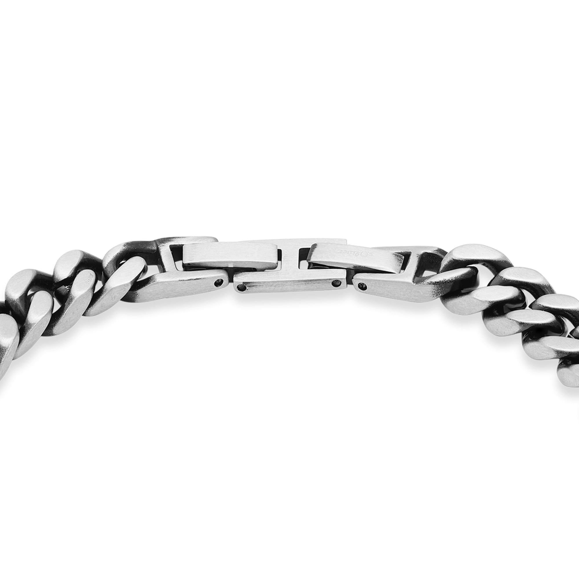 s.Oliver RED LABEL Armband schwarz grau Edelstahl bold
