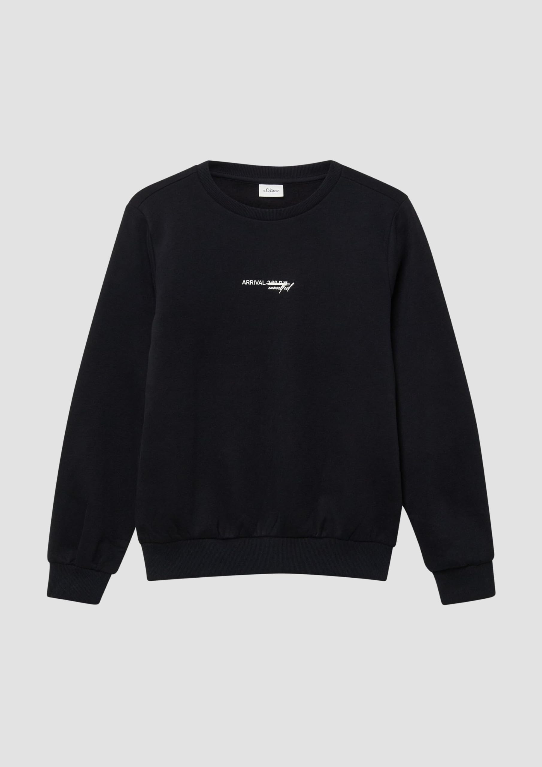 s.Oliver Red Label Sweatshirt mit Print kuschelig schwarz