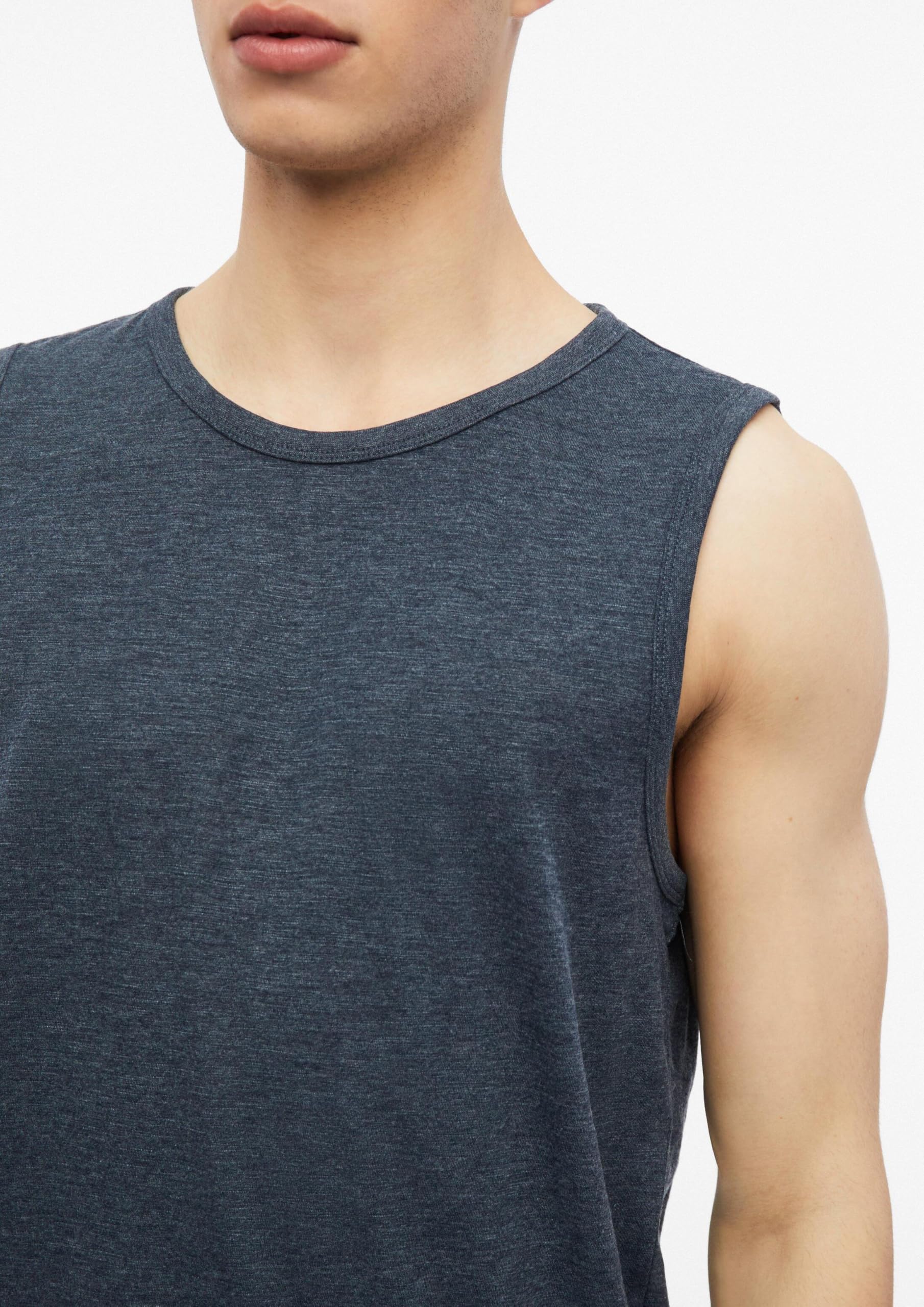 s.Oliver Tanktop Herren Regular Baumwollmix dunkelblau
