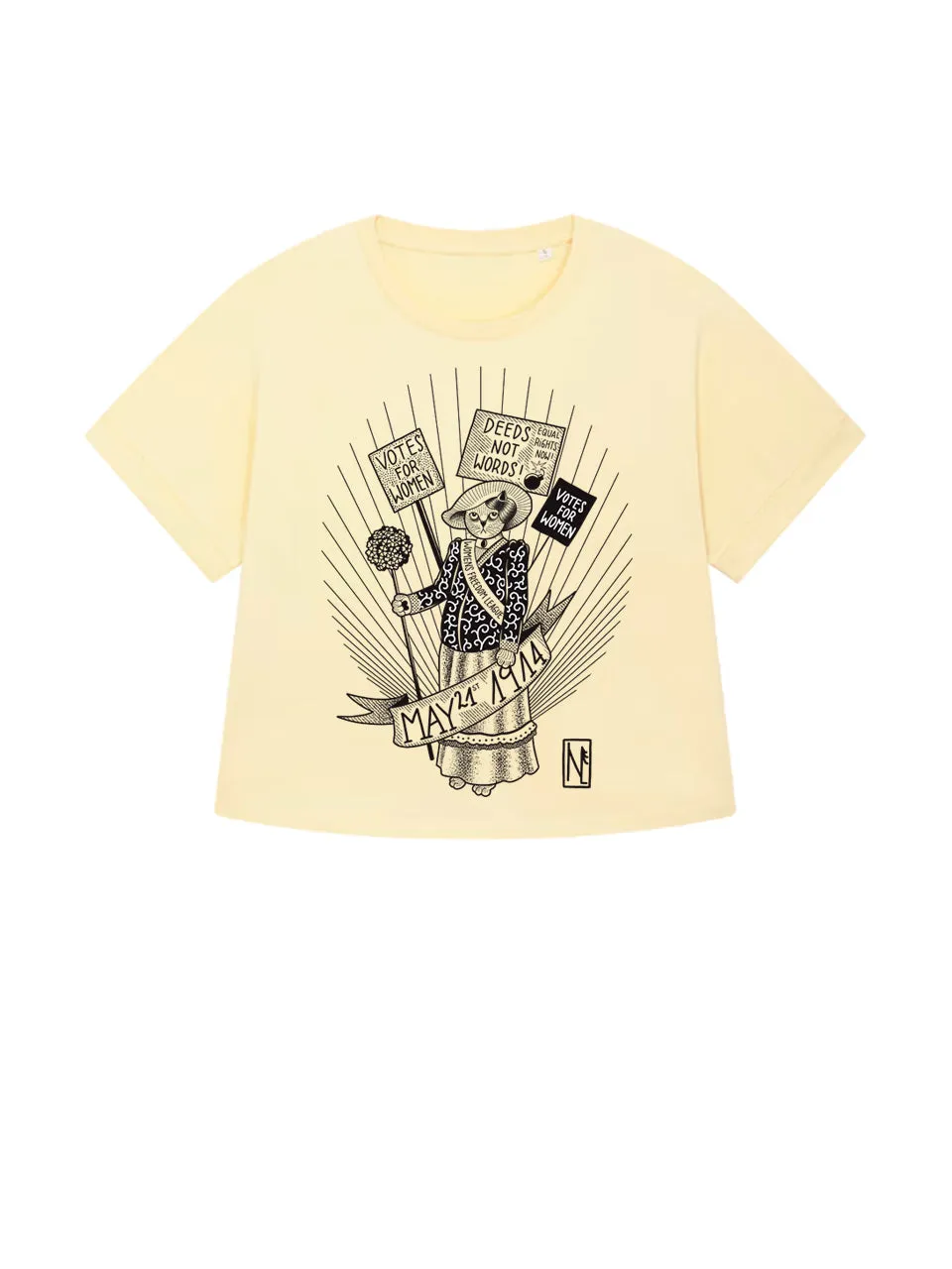 dna merch Working Class History Suffragettes 1914 Damen T-Shirt Oversized