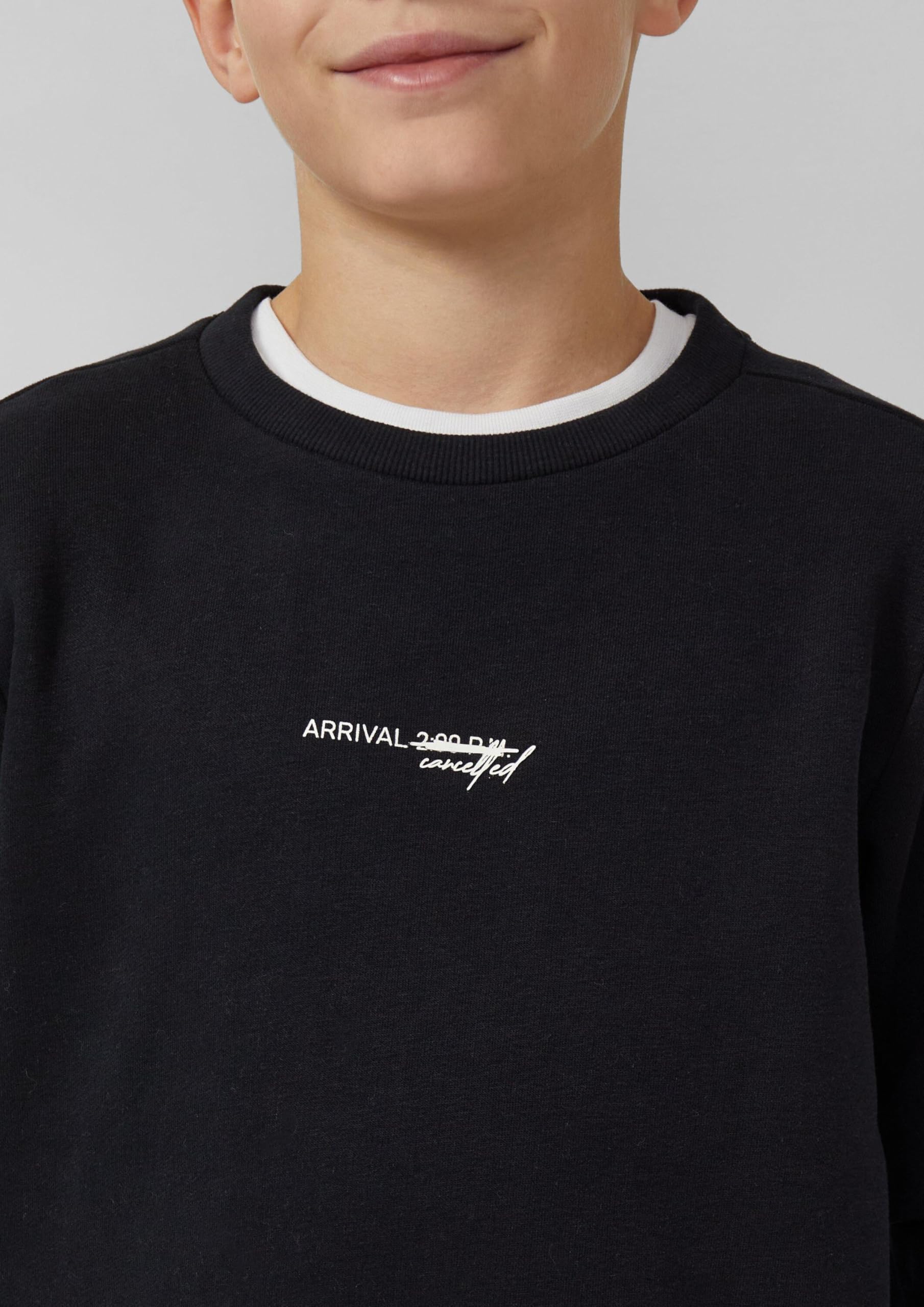 s.Oliver Red Label Sweatshirt mit Print kuschelig schwarz