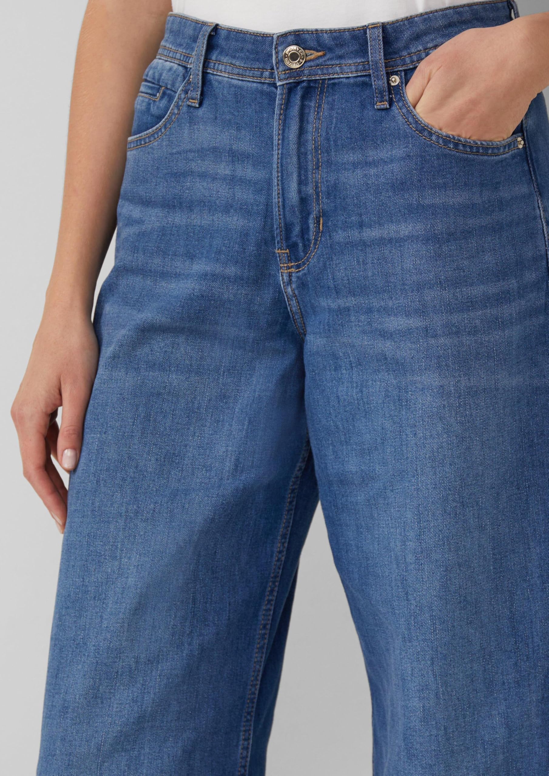 s.Oliver Junior Suri High Rise Jeans 40W/32L Wide Fit