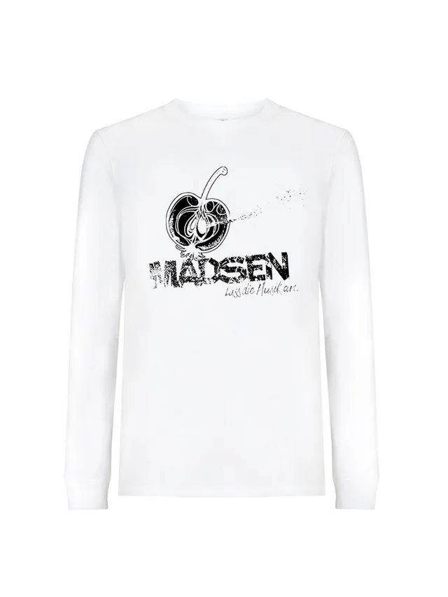 Madsen Lass Die Musik An Langarmshirt schwarz weiß