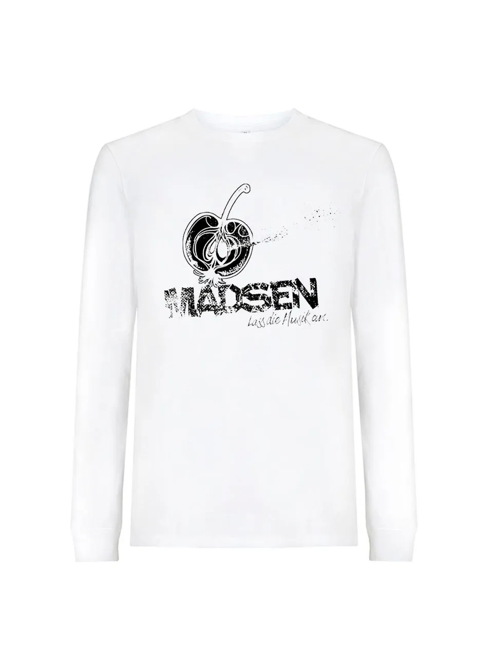 Madsen Lass Die Musik An Langarmshirt schwarz weiß