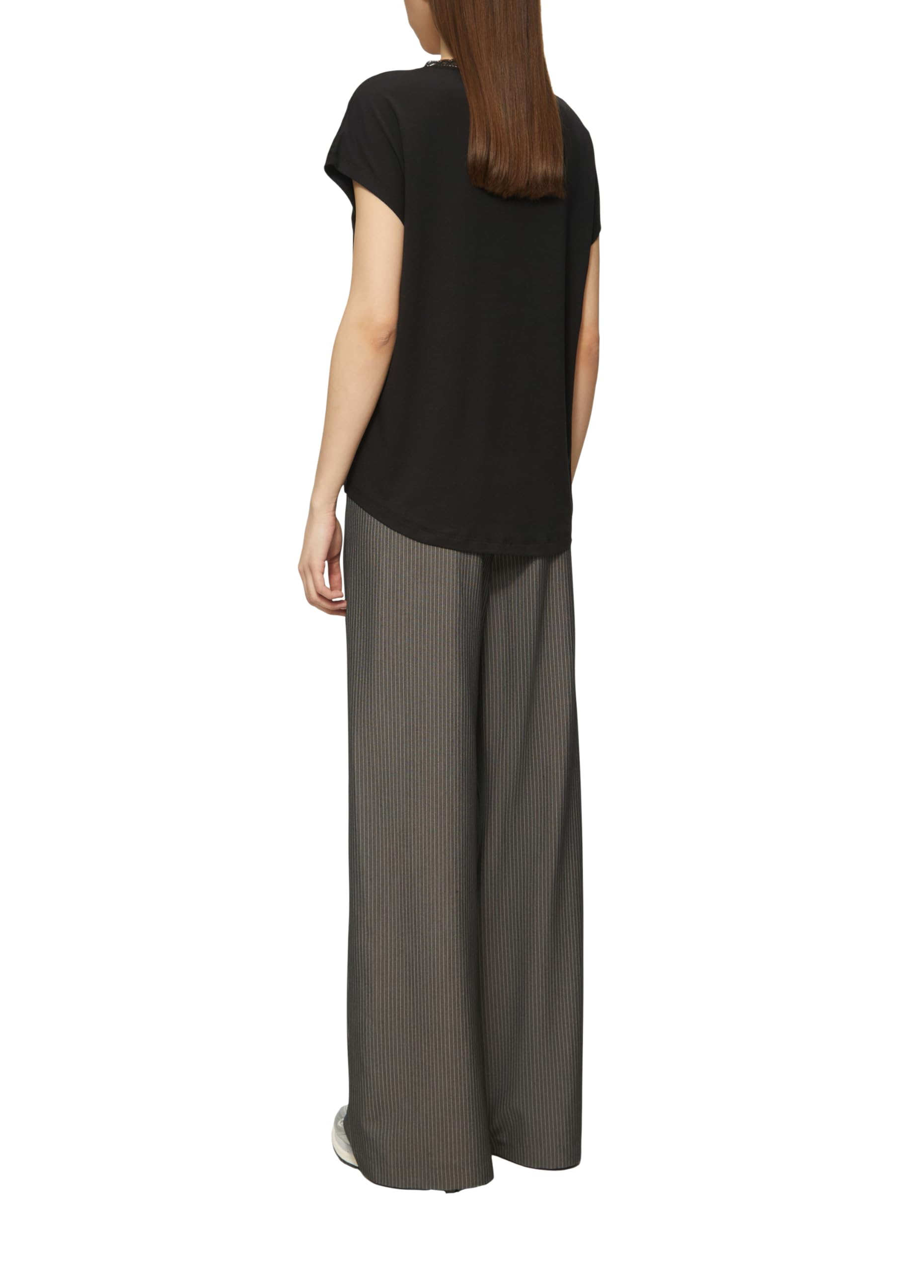 s.Oliver QS Modalmix-Shirt Damen mit Spitze V-Neck