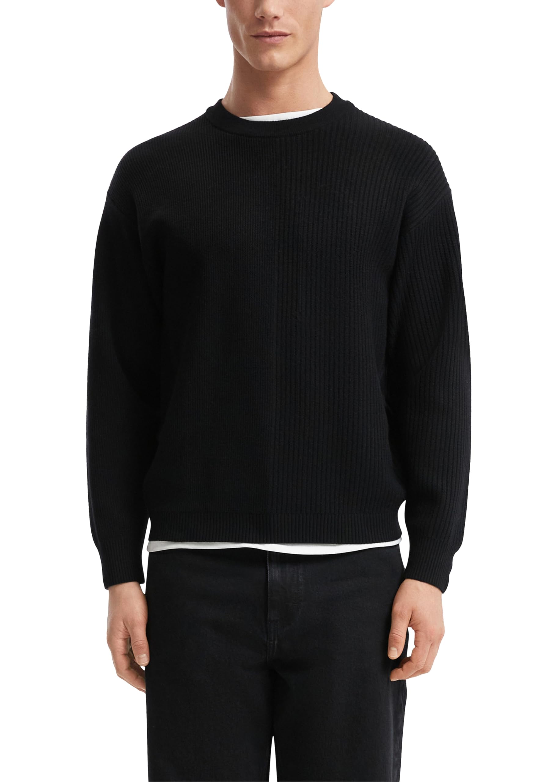 s.Oliver QS Strickpullover mit Layering Pullover langarm