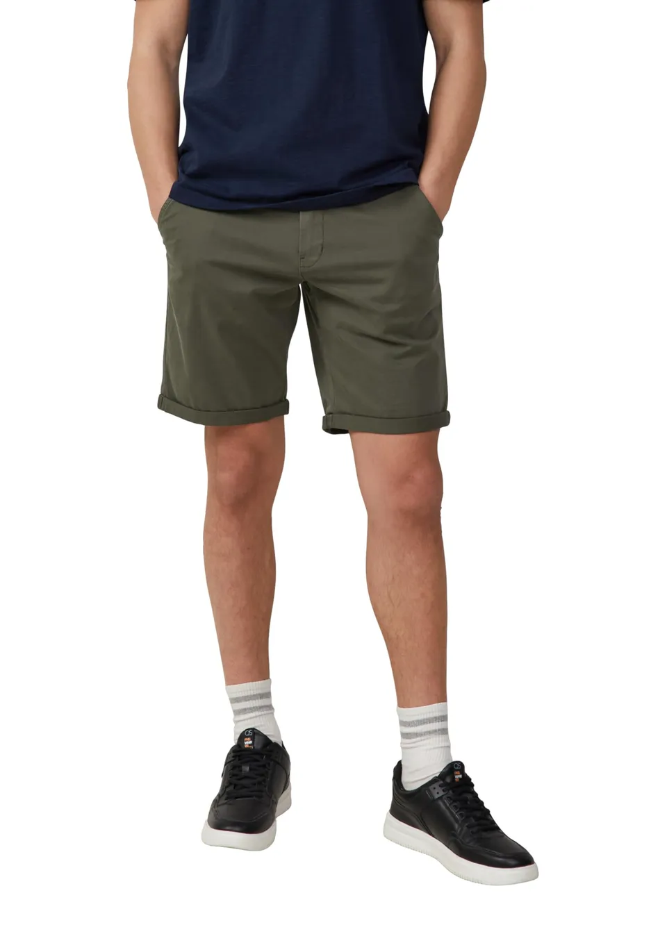 s.Oliver QS John Chino-Shorts Bermuda beige Baumwollstretch