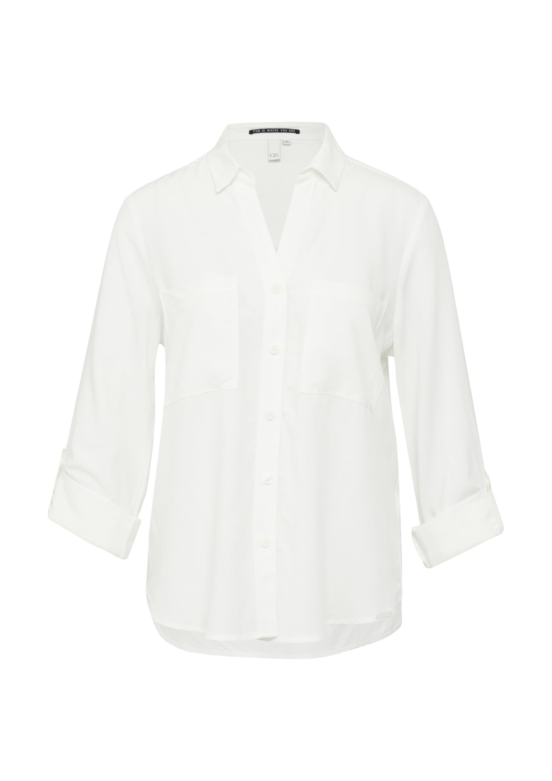 s.Oliver QS Viskosebluse Turn-up Taschen Gr. 40