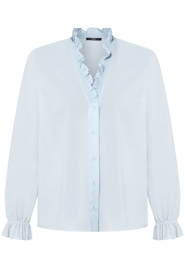 zero Bluse mit Rüschen Damen Skyway Gr. 40 feminin