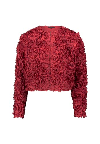 zero Bolero-Jacke mit 3D Blumen Cabernet Gr. 40 kurz