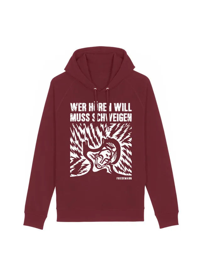 dna merch Friedemann Wer Hören Will Muss Schweigen Design 2 Hoodie Bio