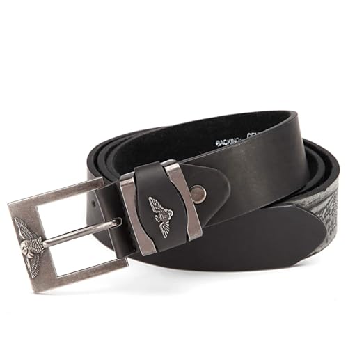 BEZLIT Herren Gürtel Leder-Look Adler-Schnalle Vintage Biker