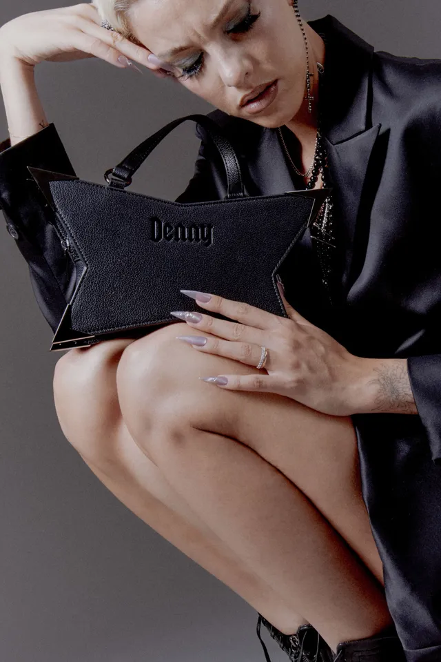 Denny Rose The Star Bag Umhängetasche Schwarz Kunstleder