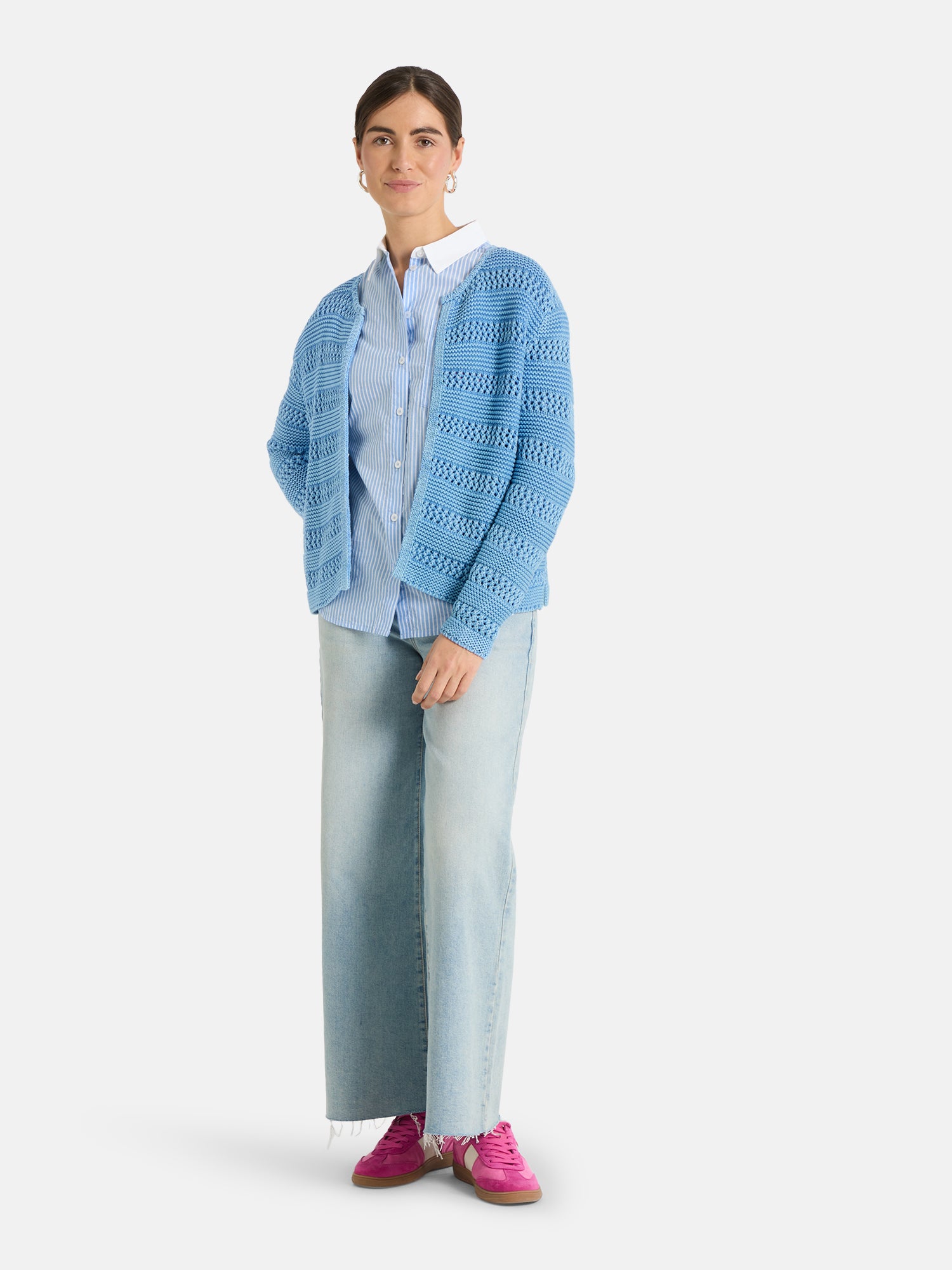 Lieblingsstück TienL Strickjacke skyblue Lochmuster