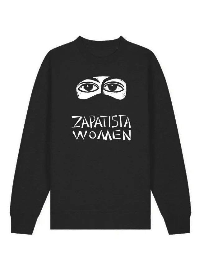 dna merch Zapatista Women Sweatshirt Schwarz Biobaumwolle