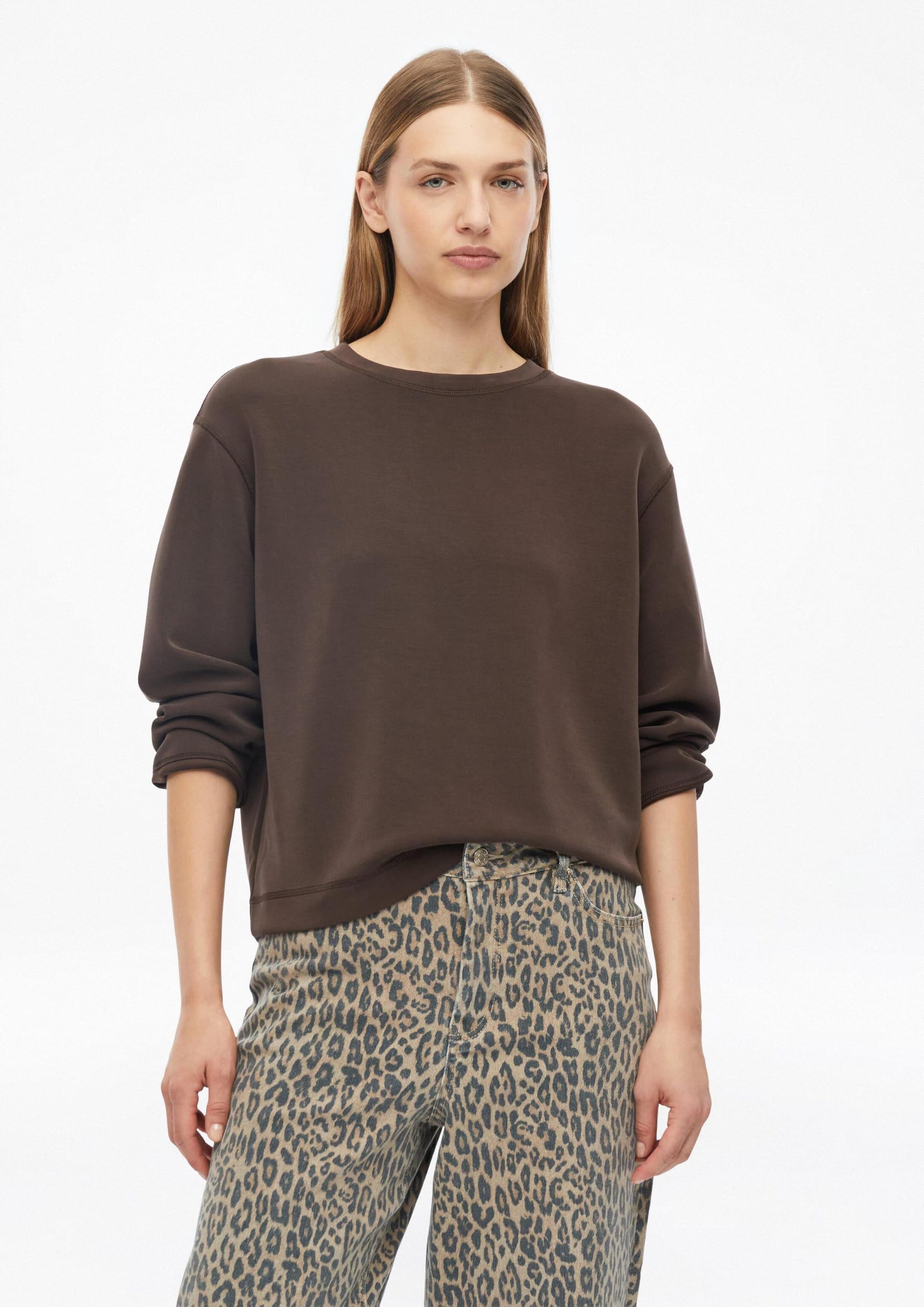 s.Oliver RED LABEL Scuba-Sweatshirt weiter Arm