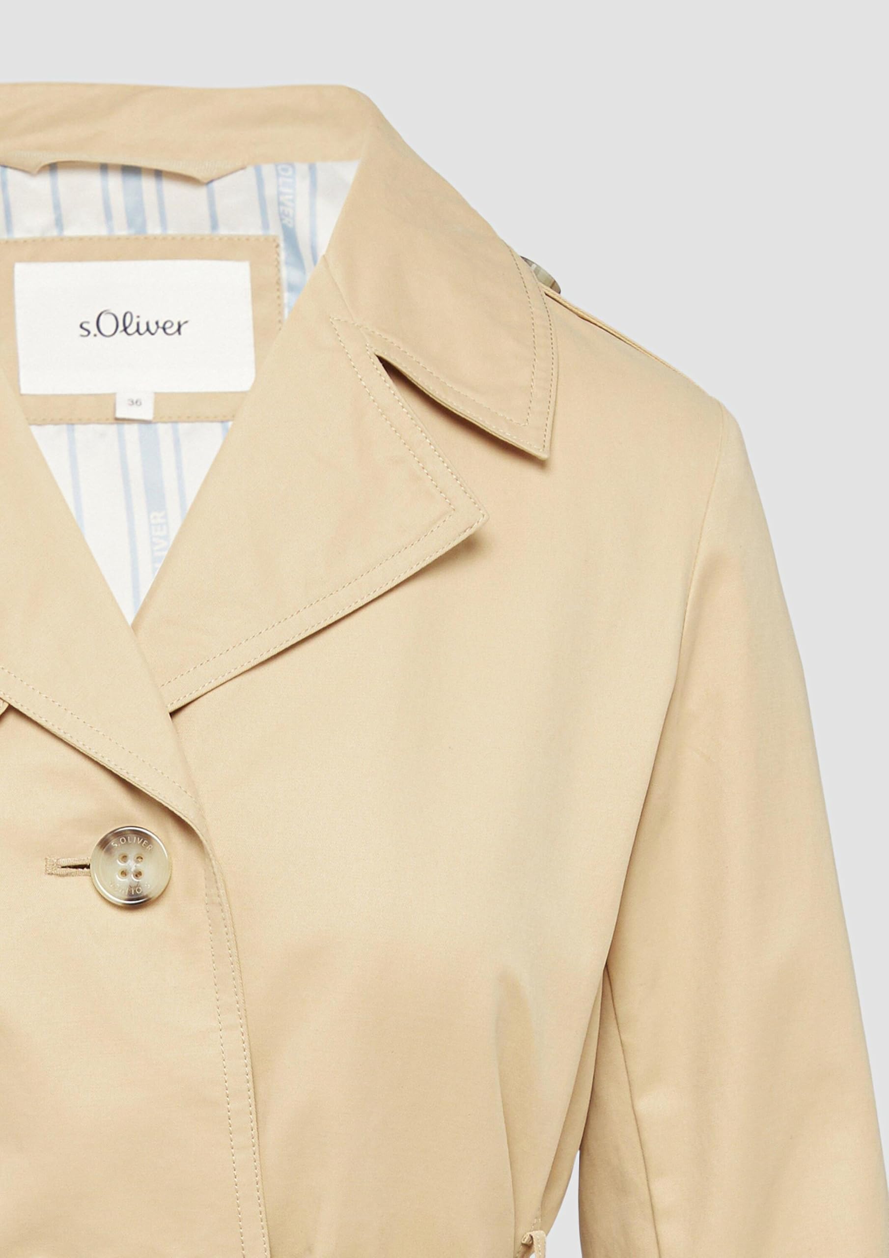 s.Oliver RED LABEL Trenchcoat kurz mit Gürtel 8404