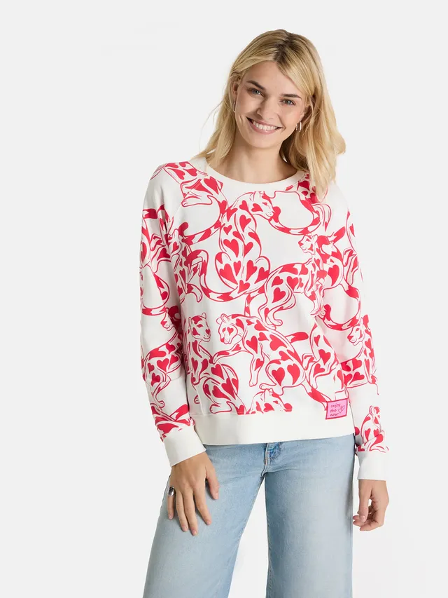 Lieblingsstück LanaL Sweatshirt offwhite Herz-Print Baumwolle