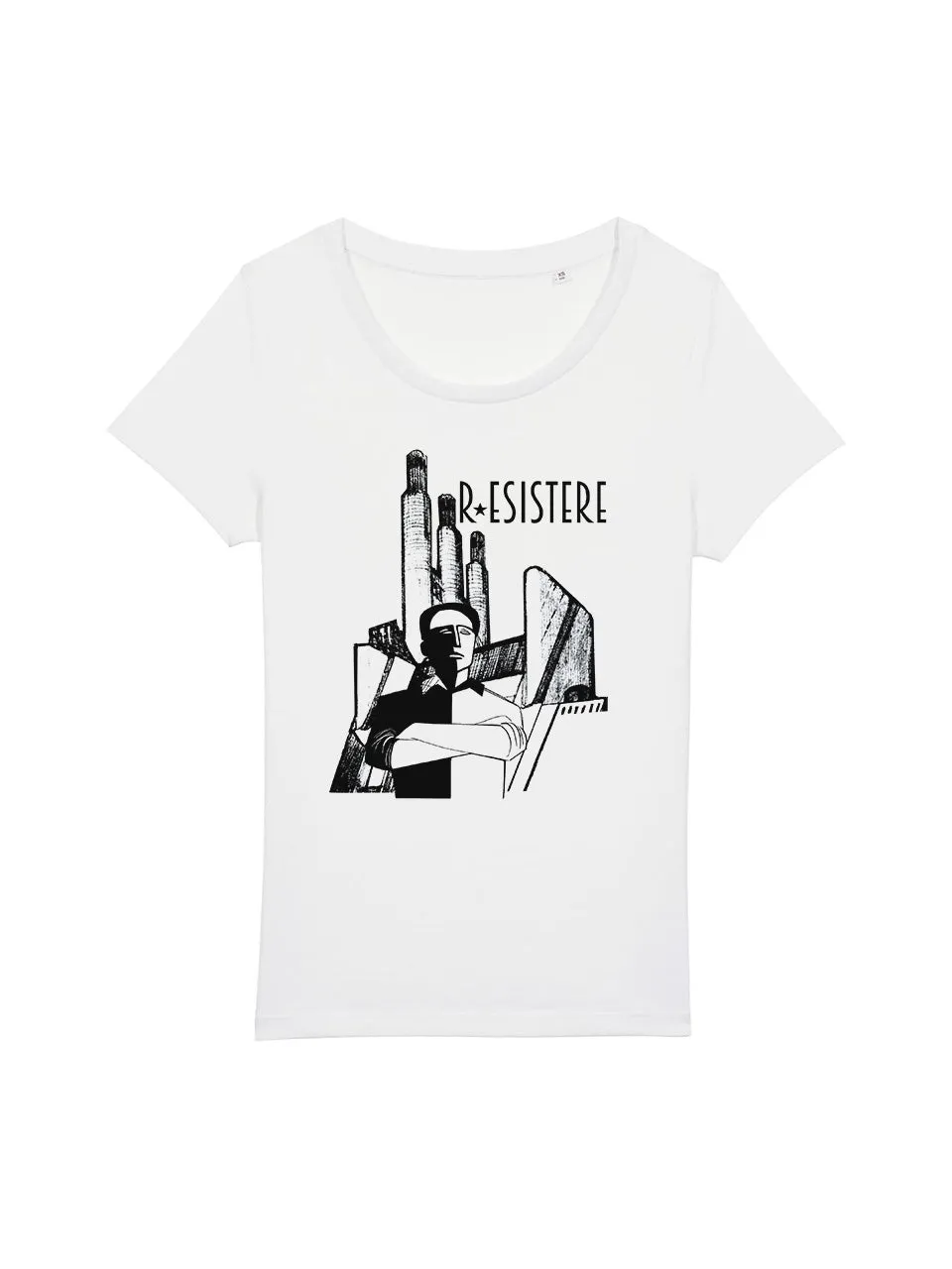 dna merch R Esistere 1944 T-Shirt Damen Baumwolle
