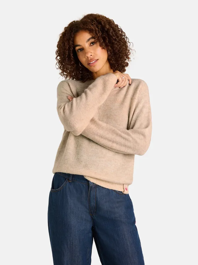 Lieblingsstück SamsaraEP Pullover Alpakamix beige Rundhals