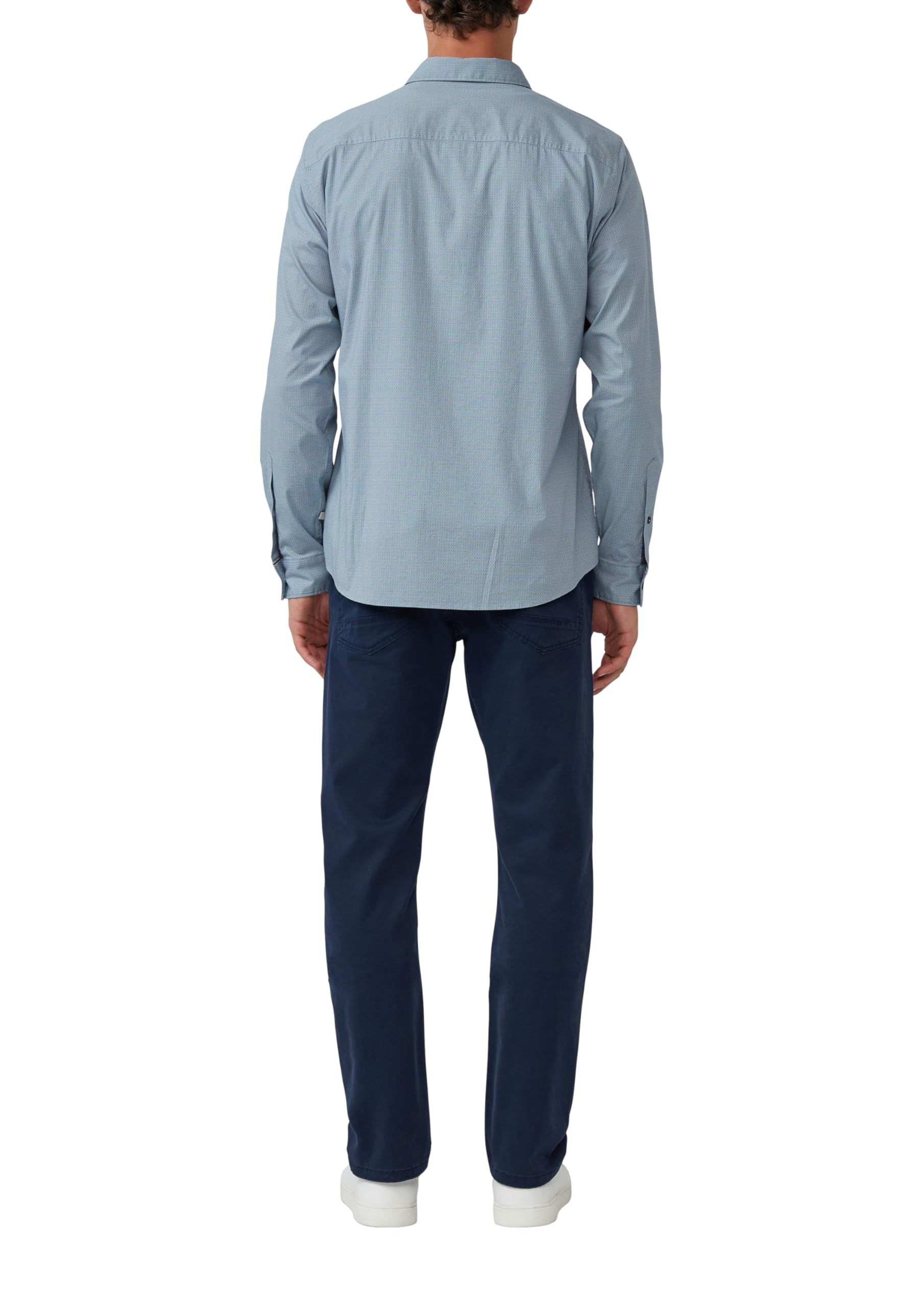 s.Oliver Slim Fit Hemd Herren hellblau Baumwolle